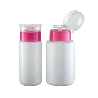 高品質 OEM/ODM 100ml/180ml ネイルポーチ除去 プレスポンプ フリップトップカバー付き プラスチックボトル