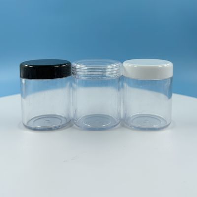 30g 透明クリームボトル 黒い蓋付き 容量 20ml 30ml 50ml 耐久性のあるPSプラスチックボトル