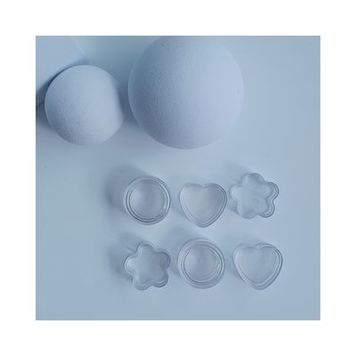 PS ベース素材 4ml ミニクリームボトル 蓋付き ポータブル プラスティック 透明 ボトル 花の形