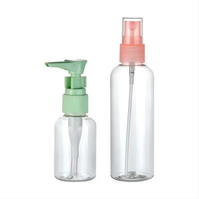 ベース素材 PET ポータブル 50ml 100ml ローションポンプのプラスチックボトル 薄霧スプレーヤー