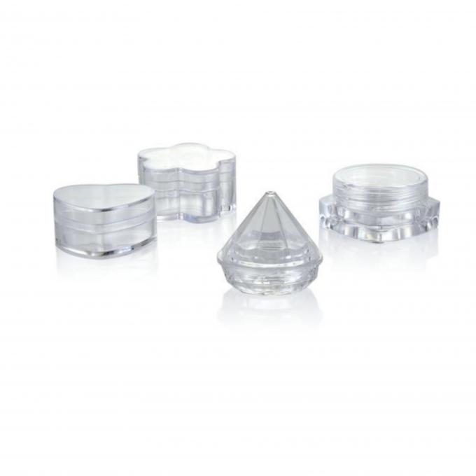 PS ベース素材 4ml ミニクリームボトル 蓋付き ポータブル プラスティック 透明 ボトル 花の形 3