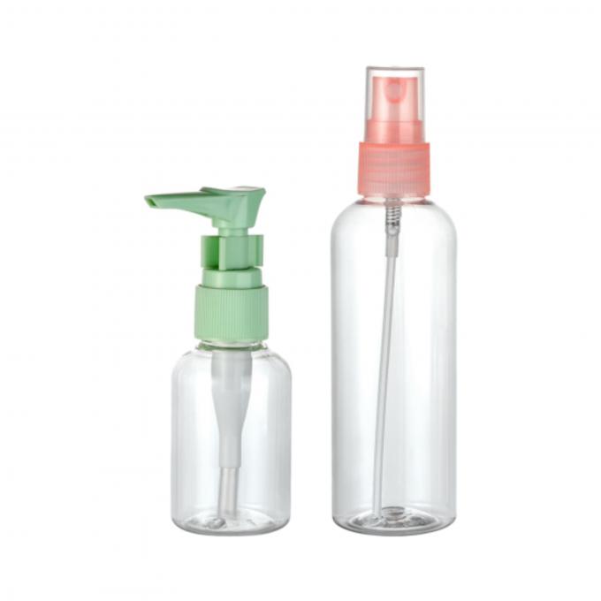 容量100ml 透明なスプレーヤーボトル 化粧品用のポータブルなPETプラスチックボトル 0
